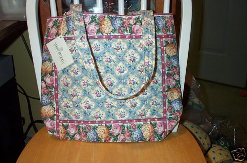 Retired New Vera Bradley Rare Pastel Blue Tote Bag  