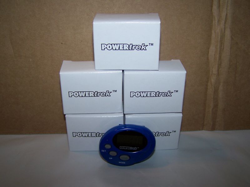 LOT OF 5 PEDOMETERS  POWER TREK NEW IN BOX FREE SHIP  