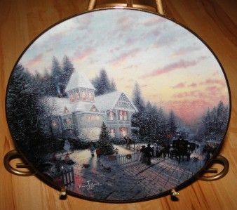 Thomas Kinkades Yuletide Memories Bradford Plate  