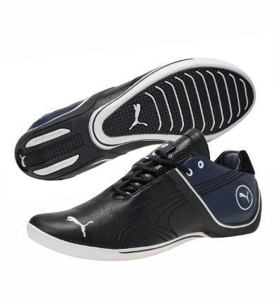 NEW MENS PUMA SHOES   FUTURE CAT REMIX LEATHER   BLACK/BLUE   303330 