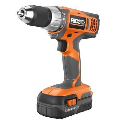 RIDGID 18V Li Ion Compact Drill R860061 w/ Charger 2X Battery Kit 