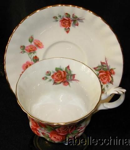 Royal Albert Centennial Rose Teacup and Saucer gilt trimmed tea cup 