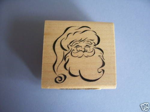 INKADINKADO RUBBER STAMPS WAVY SANTA CLAUS HEAD STAMP  