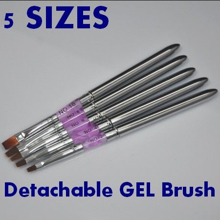  style portable detachable kolinsky style uv gel brush 