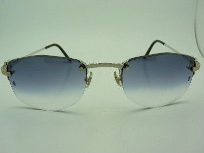 Cartier Sunglasses 135 Size 21 Black Faded To Clear Color Lenses 