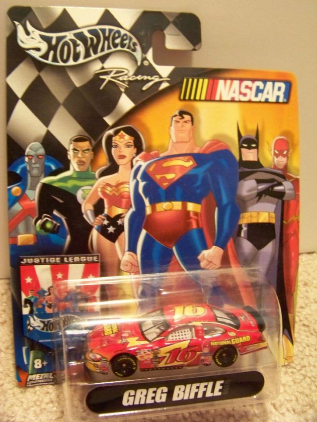 HOT WHEELS NASCAR RACING JUSTICE LEAGUE GREG BIFFLE CAR NEW  