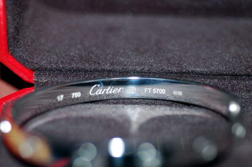 Cartier Love Bengal Bracelet 18k White Gold size 17  