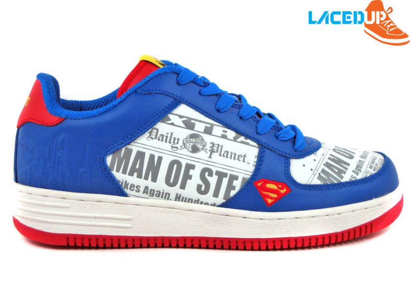   SUPERMAN SHOES MAN OF STEEL DJ CLARK KENT COLLECTIBLE AF1 SNEAKER 10.5