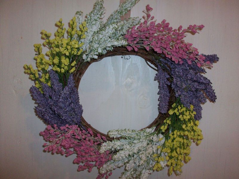 Easter Floral Wreath Welcome Springtime Decor Craft  