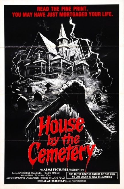 HOUSE BY THE CEMETERY Movie Poster Horror Gore Lucio Fulci   