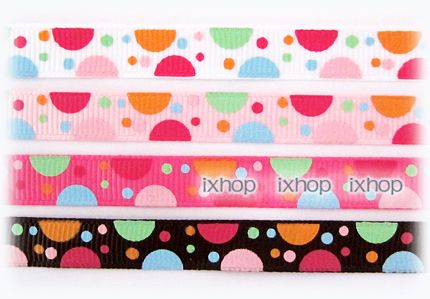 5y 7/8 Gymboree Dot (U PICK COLOR) Grosgrain Ribbon 7050/22 7100/31 