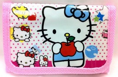 New Girls Pink Hello Kitty Trifold Wallet LOW SHIPPING  