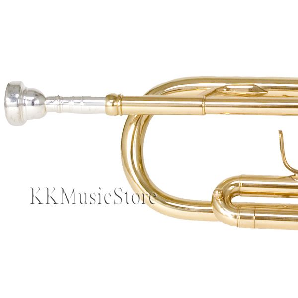 NEW MENDINI GOLD MONEL VALVES BAND Bb TRUMPET+$39 TUNER  