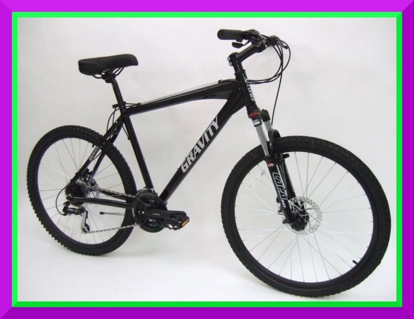 15IN. BLK GRAVITY BASECAMP 2.0 ATB MOUNTAIN BIKE 24SPD.  