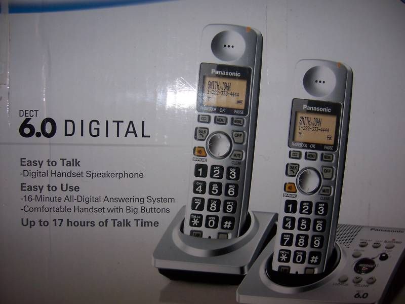 Panasonic Dect 6.0 Expandable Silver Digital Cordless A 037988477814 