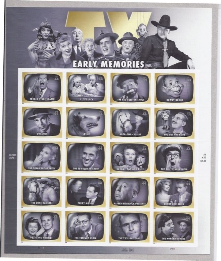 SC# 4414 44c TV Early Memories of 2009 sheet of 20  