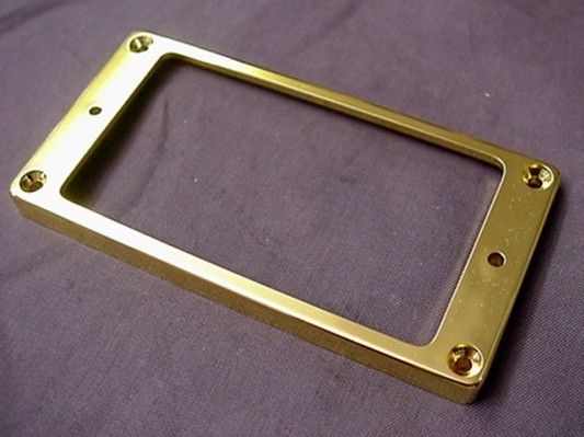 GOLD THIN FLAT NECK GUITAR PICKUP FRAME MOUNTING RING  