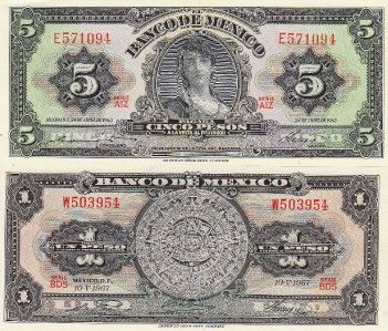 Mexico 8 Super Bank Notes Collection UNC.  