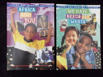 Lot of 6 Kids Ethnic Social Studies Books Grade 2, Living And Working 