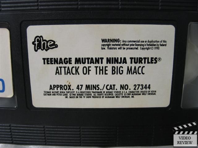 TMNT   Attack of the Big Macc VHS  