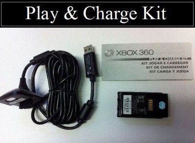   Official Microsoft Play and Charge Kit for Xbox 360 Controller Black