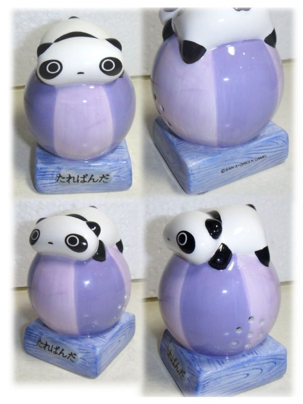 NEW JAPAN PURPLE TARE PANDA CERAMIC AROMA HOLDER  