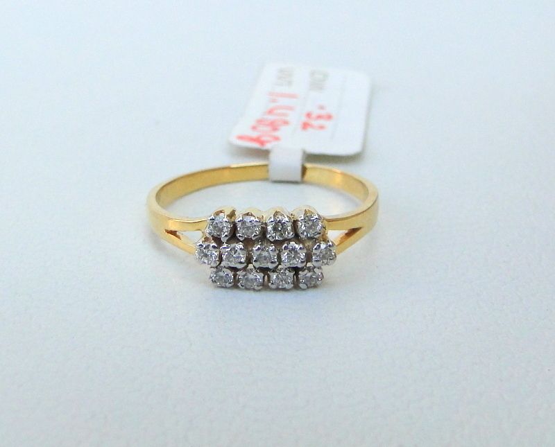 14 CARAT SOLID GOLD DIAMOND GEMSTONE RING INDIA  