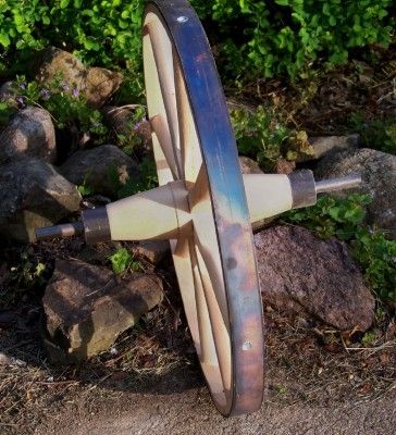 Wheelbarrow Wheel old fashioned wooden spoked  