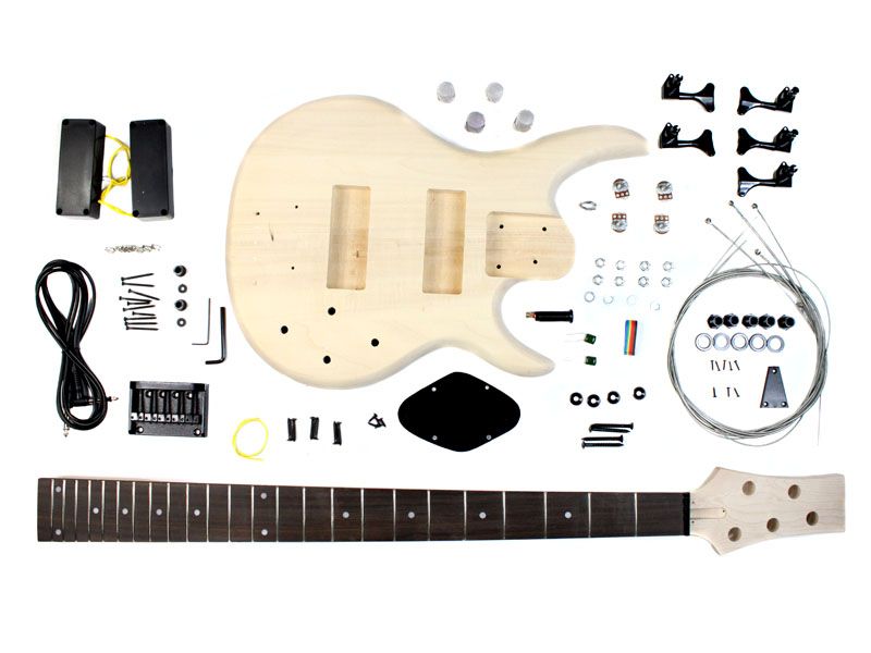 Unfinished 5 String Bass Guitar Kit Project DIY   New Five Make Your 