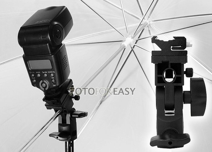 Bracket Flash Shoe Umbrella Holder Swivel Light Stand B  