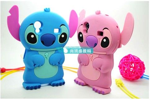   Pink 3D Stitch Silicone Cover Case for Samsung Galaxy Ace S5830  