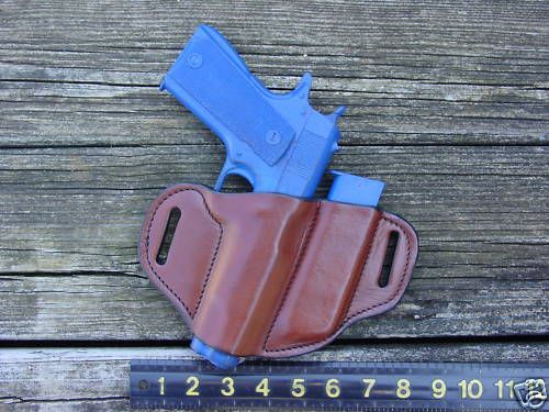 Colt 1911 .45 acp full size & magazine holster brown  