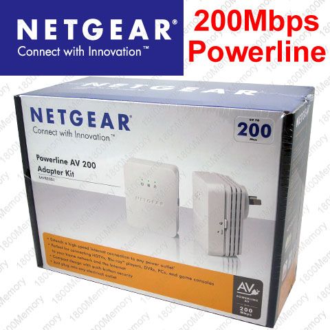 Netgear XAVB2001 200Mbps Powerline Ethernet Adapter Kit  