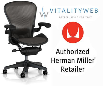 NEW Herman Miller Aeron Office Desk Chair Medium Size B 12 YEAR 