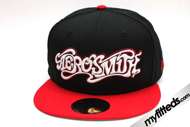 AEROSMITH Word Script Black Red 59Fifty New Era Fitted  