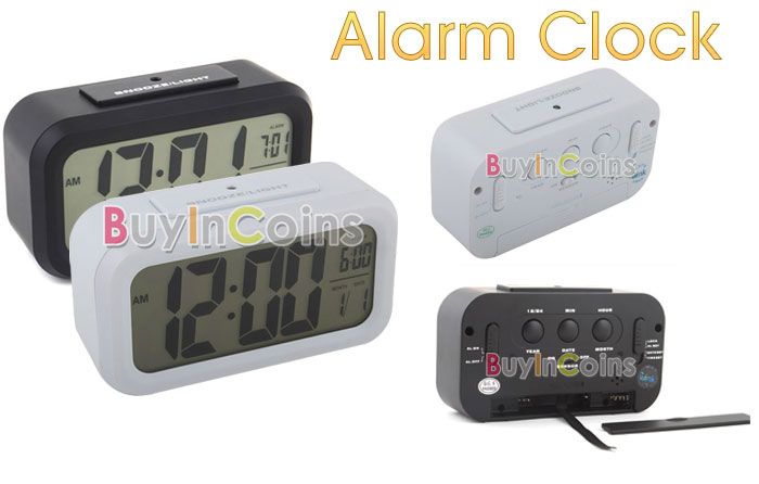 Snooze/Light Large LCD Digital Backlight Alarm Clock  