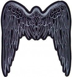 ANGEL WINGS GREY Lady Quality Biker Ladies Vest Patch  