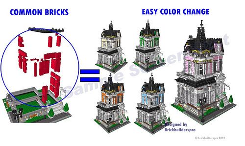 Queen Anne Victorian Corner House Instructions CD Custom Lego ® 10218 