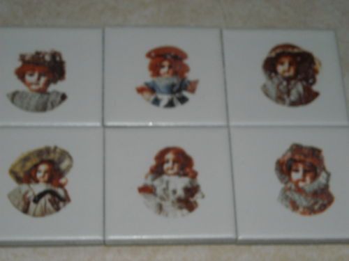 Set of 6 ANTIQUE DOLL refrigerator magnets GREAT GIFTS  