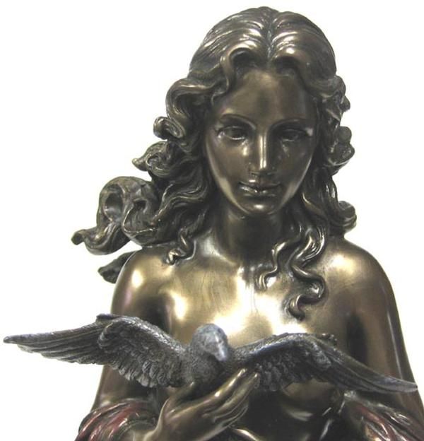 Aphrodite Greek Goddess Of Love Bronzed Finish Statue  