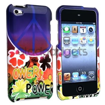 new generic snap on case for apple ipod touch 4th gen peace sign 