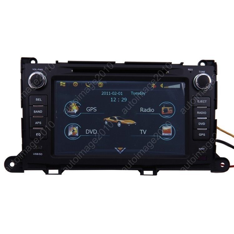 2011 Toyota Sienna Car GPS Navigation Radio DVB T TV Bluetooth IPOD 