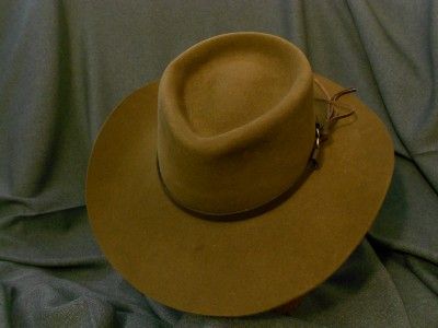Vintage Australian Outback Collection Hat Mesa Pure Fur Felt, Brown 