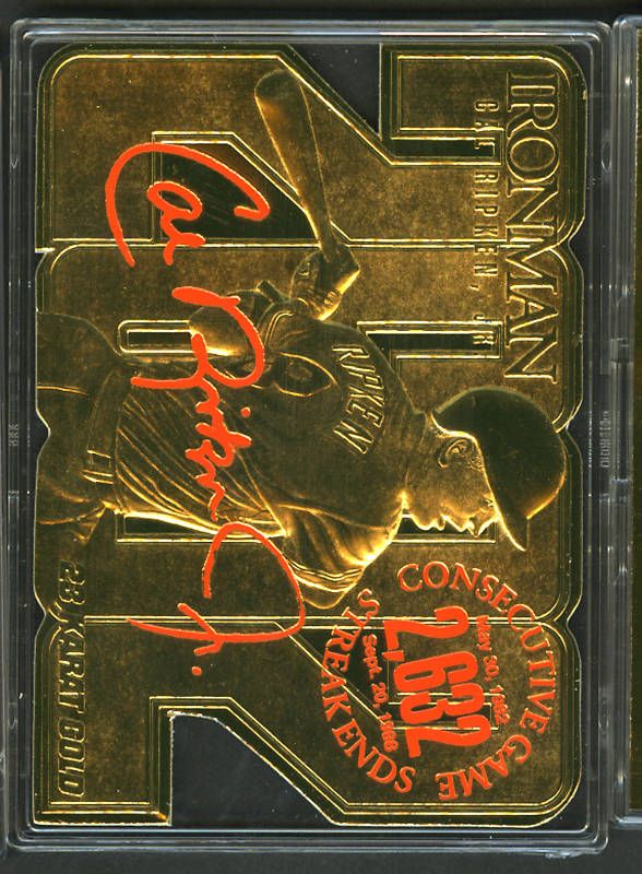 Cal Ripken Jr 1998 23 KARAT GOLD CARD DIECUT  