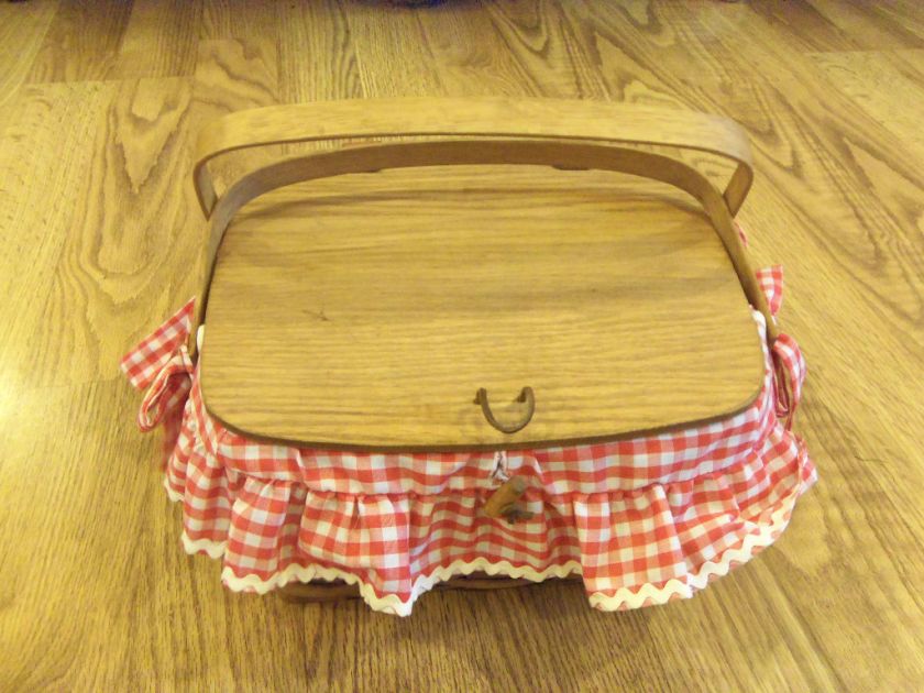 1986 LONGABERGER PICNIC BASKET DIVIDER LINER BASKET  