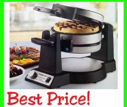 NEW * Waring Pro Double Belgian Waffle Maker Rotating 040072015274 