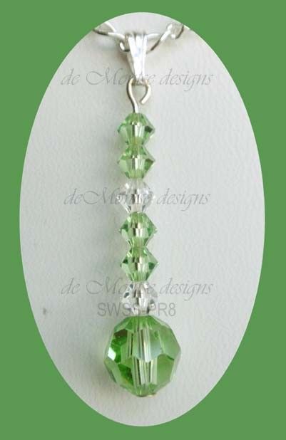 Matron Maid of Honor Gift BIRTHSTONE Pendant SWAROVSKI  