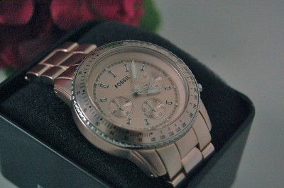   FOSSIL BLUSH STELLA ALUMINUM BOYFRIEND WATCH   