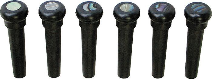 Tusq Larrivee/Taylor Style Bridge Pins   Black w Paua  