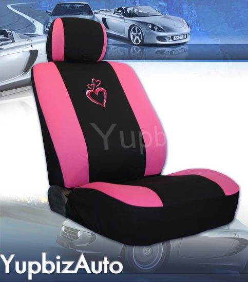 Universal Heart Design Car Seat Covers Steering Wheel  